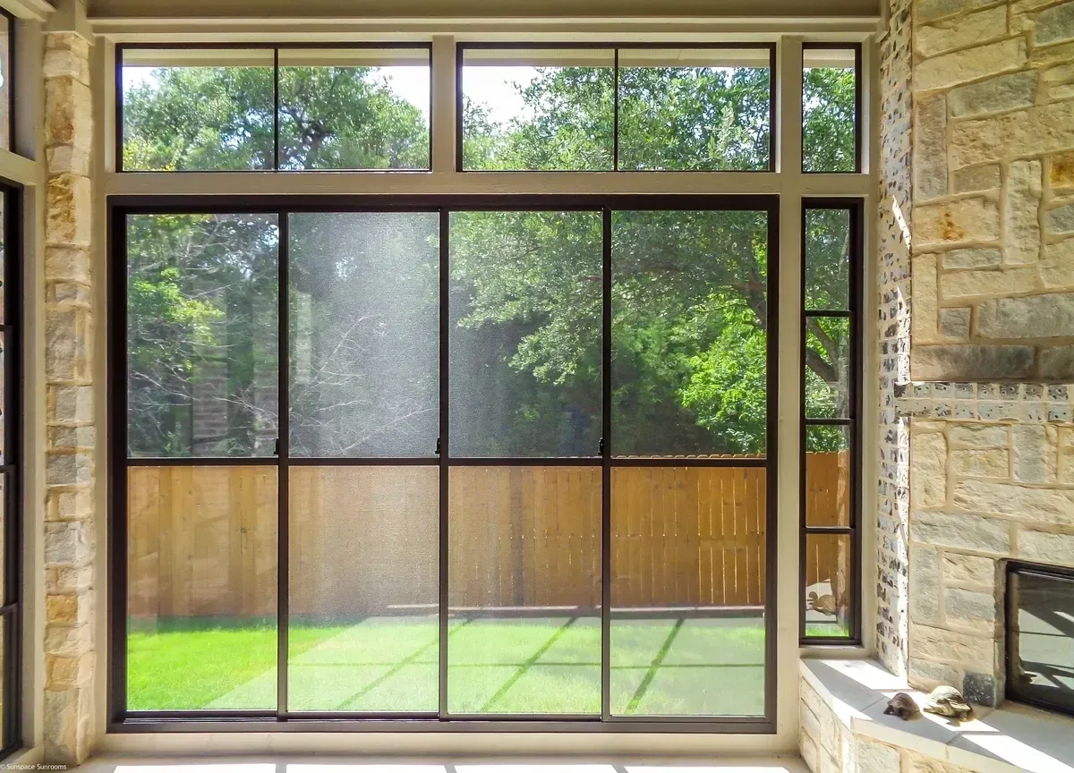 Large window with garden view