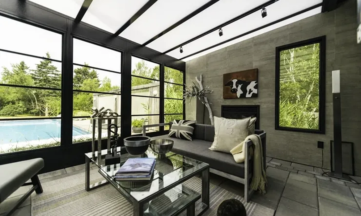 Contemporary sunroom interior design