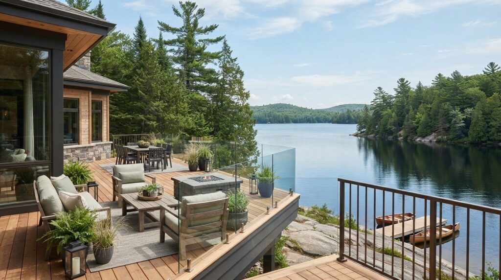Waterfront Glass Railing Ideas: Frame Your Muskoka View